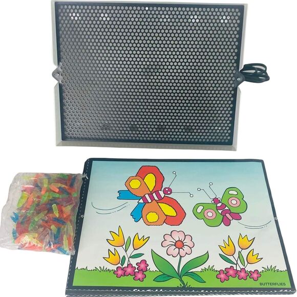 Vintage Lite BRITE MB Milton Bradley w/Pegs Paper Sheets Box  1994 TESTED - Picture 6 of 10